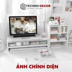 Thiết kế độc đáo của kệ gỗ màn hình máy tính trang trí