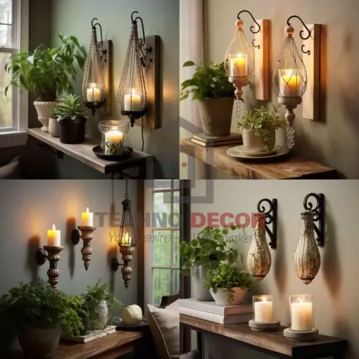 Nét đẹp tinh tế và sự dịu dàng từ đèn nến gỗ chạm khắc.