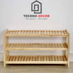 Kệ đựng giày dép gỗ thông 3 tầng tiện lợi