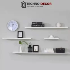 Góc chi tiết của kệ gỗ treo tường trang trí