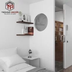 Chốt âm tường treo kệ gỗ trang trí, kích thước phi 10cm dài 10cm.